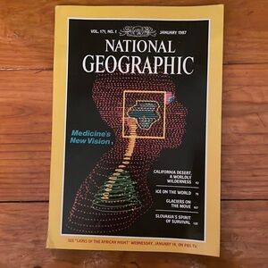 NWOT Collectible Vintage National Geographic January 1987 Volume 171 No. 1